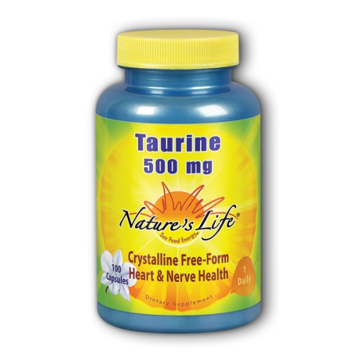 Show details for Nature's Life Taurine 500 mg - 100 Caps Picture of Nature's Life Taurine 500 mg - 100 Caps