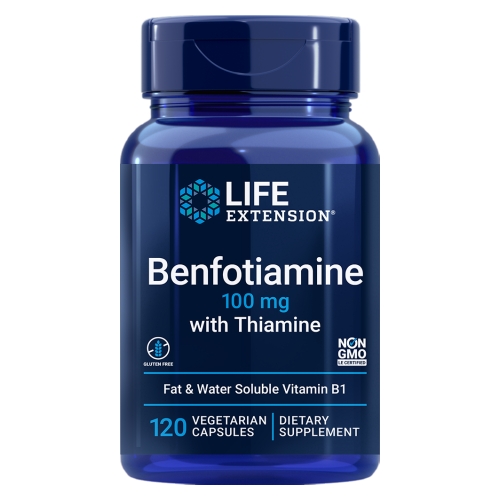 Picture of Life Extension Benfotiamine 100 mg with Thiamine - 120 Veg Capsules