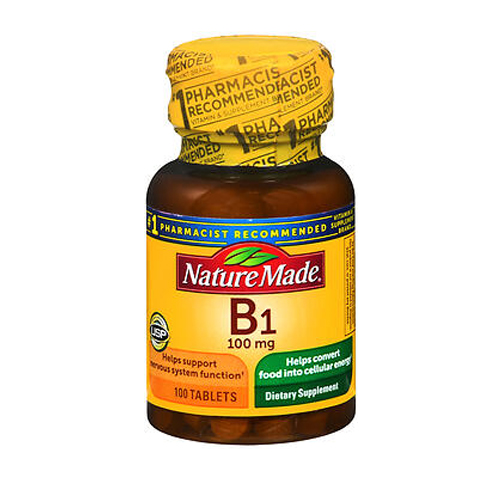 Show details for Nature Made Vitamin B-1 100 mg - 100 Tablets  Picture of Nature Made Vitamin B-1 100 mg - 100 Tablets