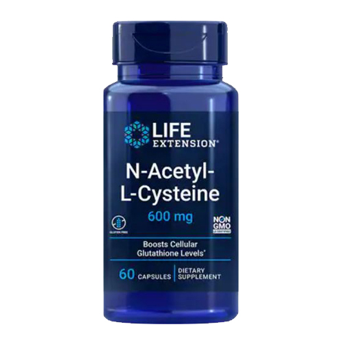 Picture of Life Extension N-Acetyl-L-Cysteine 600 mg - 60 Capsules 