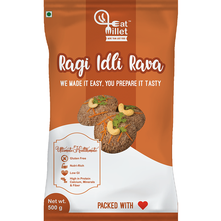 Show details for Eat Millet Ragi Idli Rava - 500g Picture of Eat Millet Ragi Idli Rava - 500g
