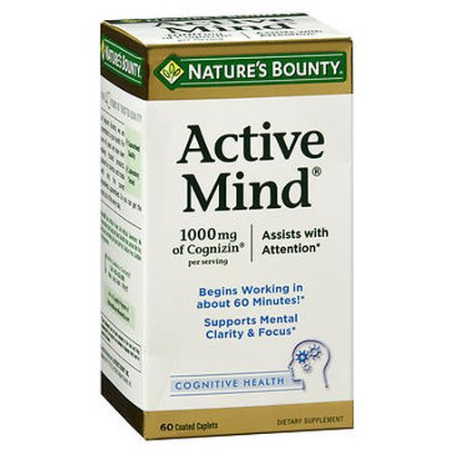 Picture of Nature's Bounty Active Mind Dietary Supplement 1000mg 60 Caplets