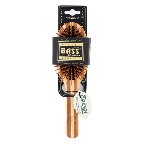 Picture of Bass Brushes Large Oval Hair Brush Cushion Wood Bristles