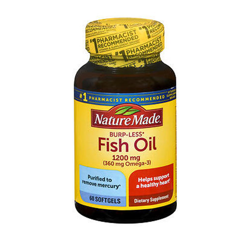 Picture of Nature Made Fish Oil Burp-Less -  60 Softgels 