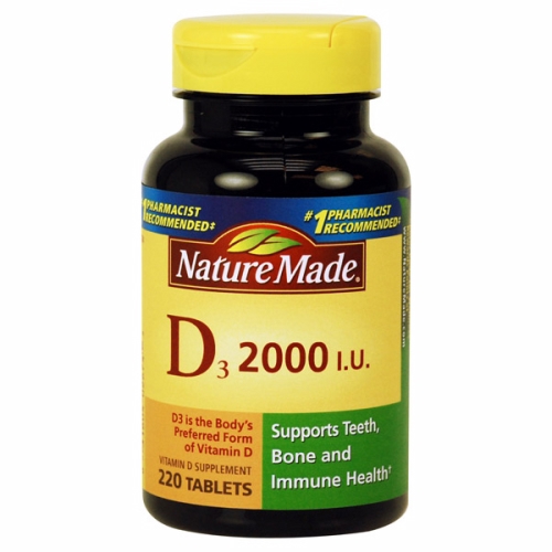 Show details for Nature Made Vitamin D3  2000 IU - 220 Tablets  Picture of Nature Made Vitamin D3  2000 IU - 220 Tablets