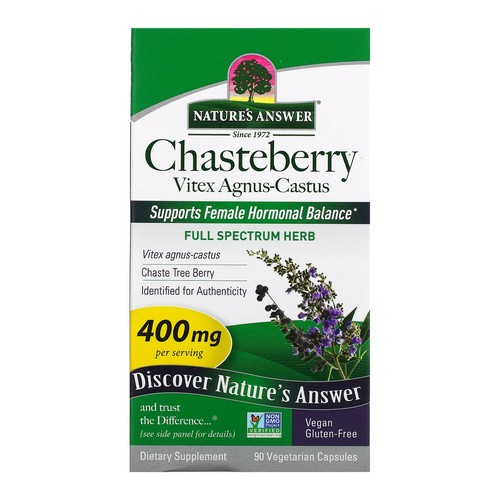 Show details for Nature's Answer Chasteberry Vitex Angus-Castus 400 mg - 90 Veg Caps Picture of Nature's Answer Chasteberry Vitex Angus-Castus 400 mg - 90 Veg Caps