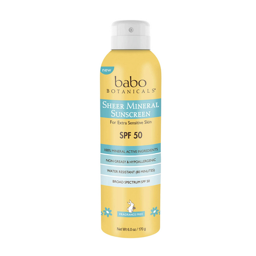 Picture of Babo Botanicals Sheer Mineral Sunscreen Spray SPF 50