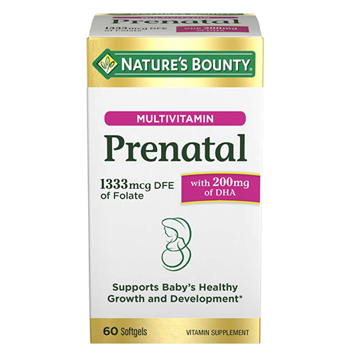 Show details for Nature's Bounty Prenatal Multivitamin 1333mcg 60 Softgels Picture of Nature's Bounty Prenatal Multivitamin 1333mcg 60 Softgels