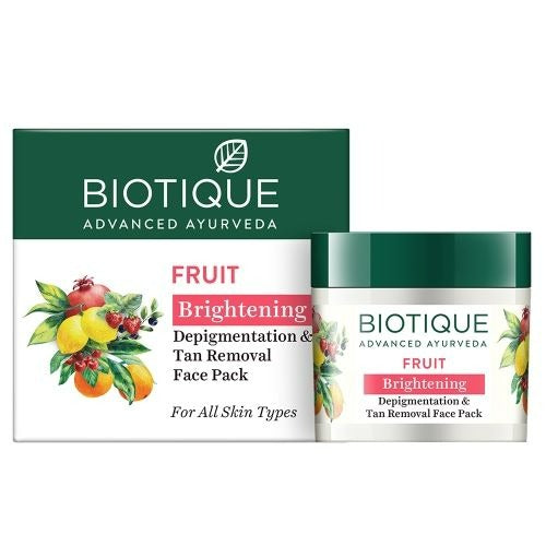 Show details for Biotique Bio Fruit Whitening & Depigmentation & Tan Removal Face Pack - 75 GM Picture of Biotique Bio Fruit Whitening & Depigmentation & Tan Removal Face Pack - 75 GM