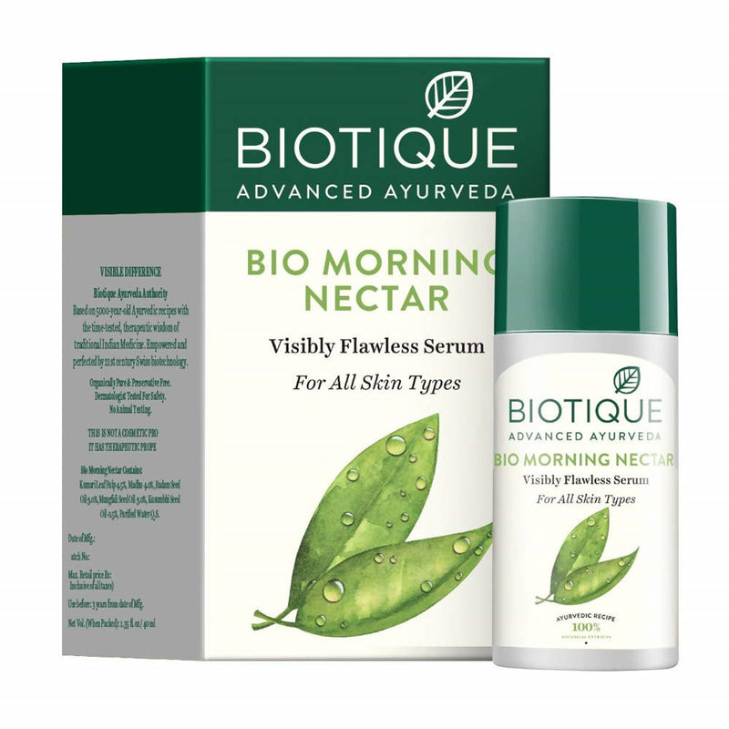 Show details for Biotique Advanced Ayurveda Bio Morning Nectar Visibly Flawless Serum - 40 ML Picture of Biotique Advanced Ayurveda Bio Morning Nectar Visibly Flawless Serum - 40 ML