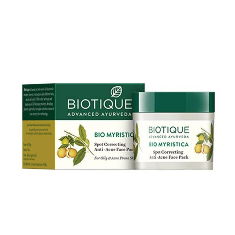 Picture of Biotique Advanced Ayurveda Bio Myristica Spot Correcting Anti Acne Face Pack - 20 Gm