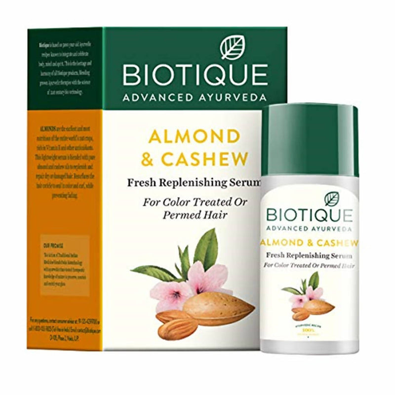 Show details for Biotique Advanced Ayurveda Bio Almond and Cashew Fresh Replenishing Hair Serum - 40 ML Picture of Biotique Advanced Ayurveda Bio Almond and Cashew Fresh Replenishing Hair Serum - 40 ML
