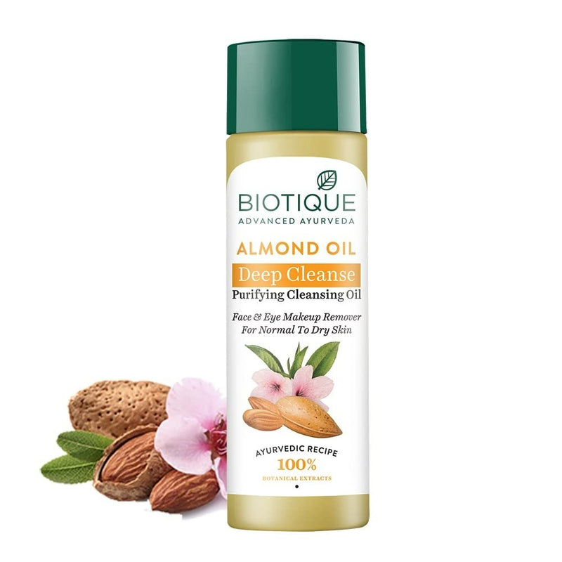 Picture of Biotique Advanced Ayurveda Bio Almond Oil Soothing Face And Eye Makeup Cleanser - 120 ML