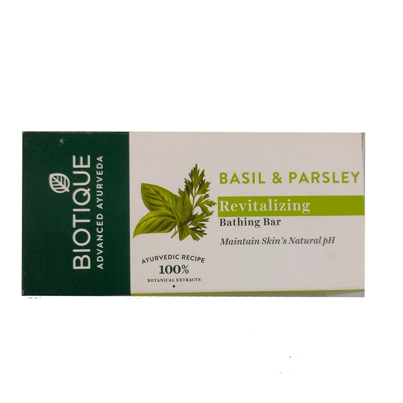 Picture of Biotique Advanced Ayurveda Bio Basil & Parsley Revitalizing Body Soap - 150 Gm