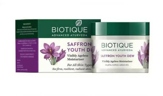 Show details for Biotique Saffron Youth Dew Ageless Moisturizer - 100 gm Picture of Biotique Saffron Youth Dew Ageless Moisturizer - 100 gm