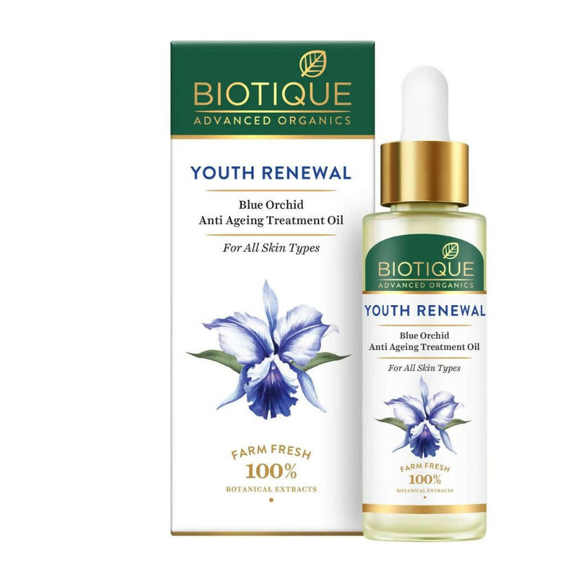 Picture of Biotique Youth Renewal Blue Orchid Anti-Ageing Treatment Oil - 30 ml