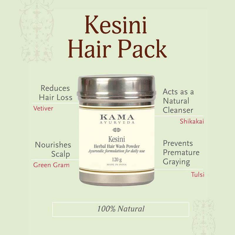 Picture of Kama Ayurveda Kesini Ayurvedic Herbal Hair Wash Powder - 120 gms