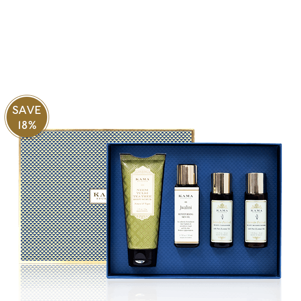 Show details for Kama Ayurveda Bath & Body Essential Gift Box Picture of Kama Ayurveda Bath & Body Essential Gift Box