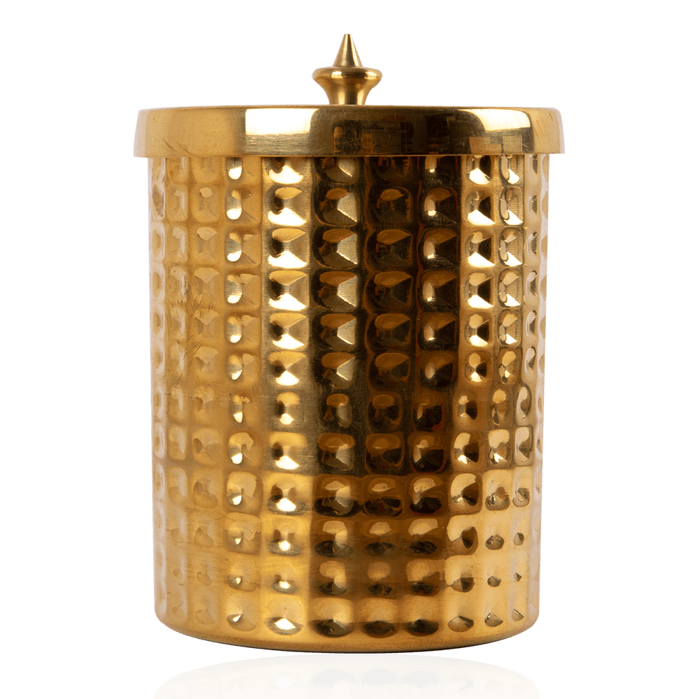 Show details for Kama Ayurveda Madurai Candle with Brass Holder Picture of Kama Ayurveda Madurai Candle with Brass Holder