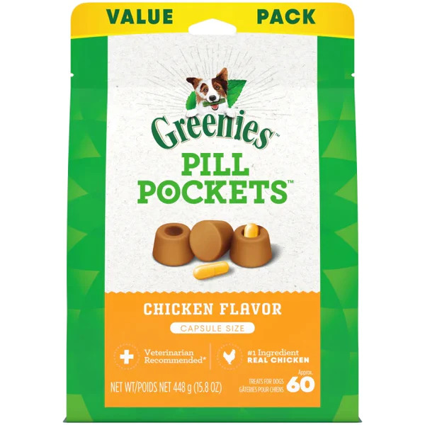Picture of GREENIES Chicken Flavored Capsule Pill Pockets, 60 Count