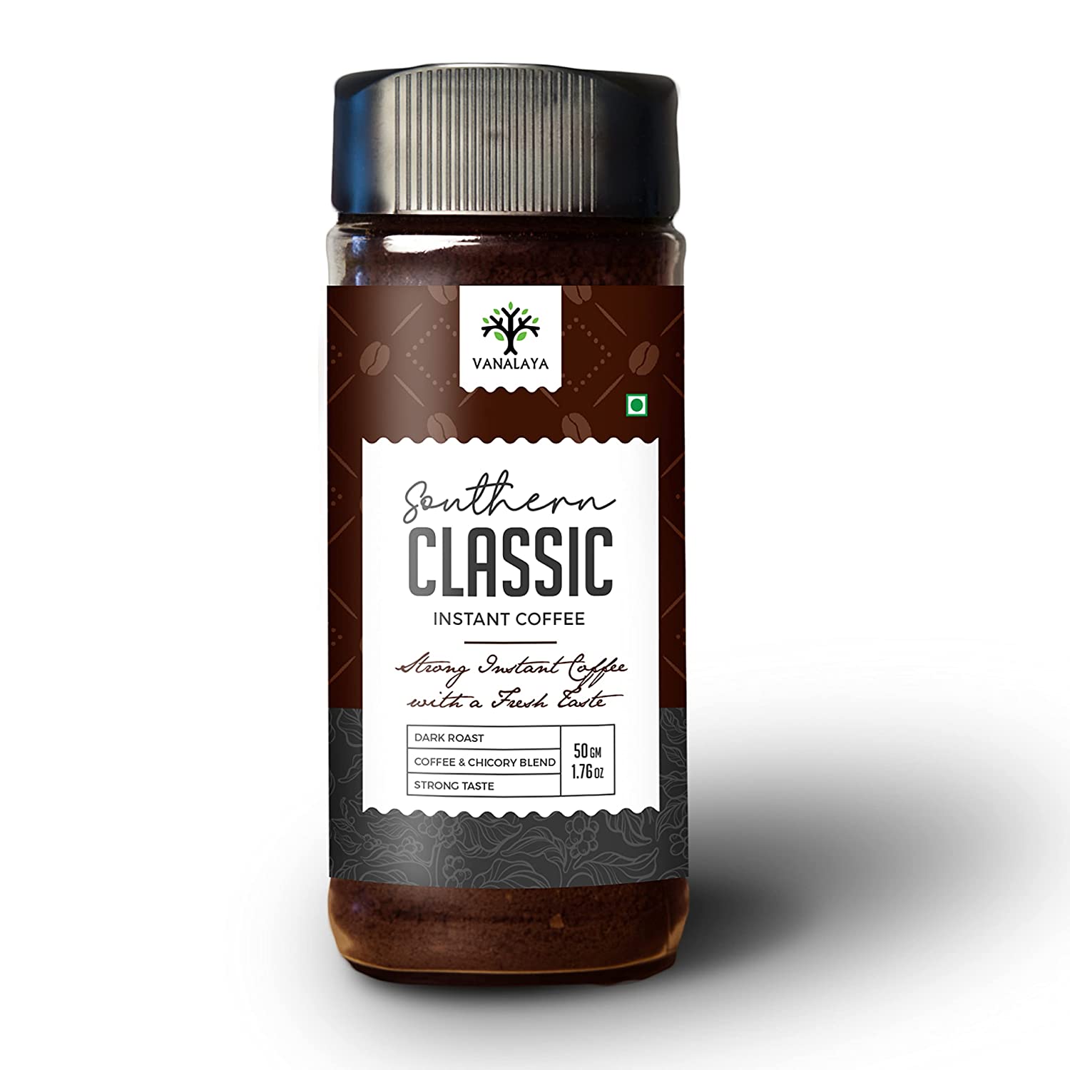 Show details for Vanalaya Southern Classic Instant Coffee Chicory Mix of 70% coffee & 30% chicory 50gm Picture of Vanalaya Southern Classic Instant Coffee Chicory Mix of 70% coffee & 30% chicory 50gm