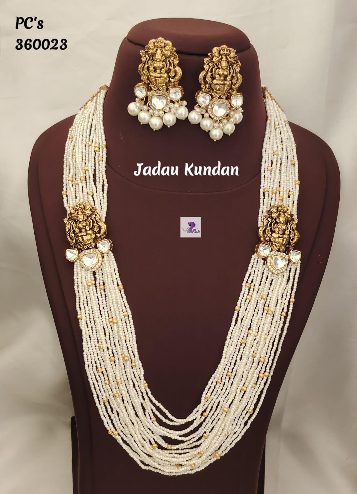 Show details for Jadau Kundan Pearl Necklace Picture of Jadau Kundan Pearl Necklace