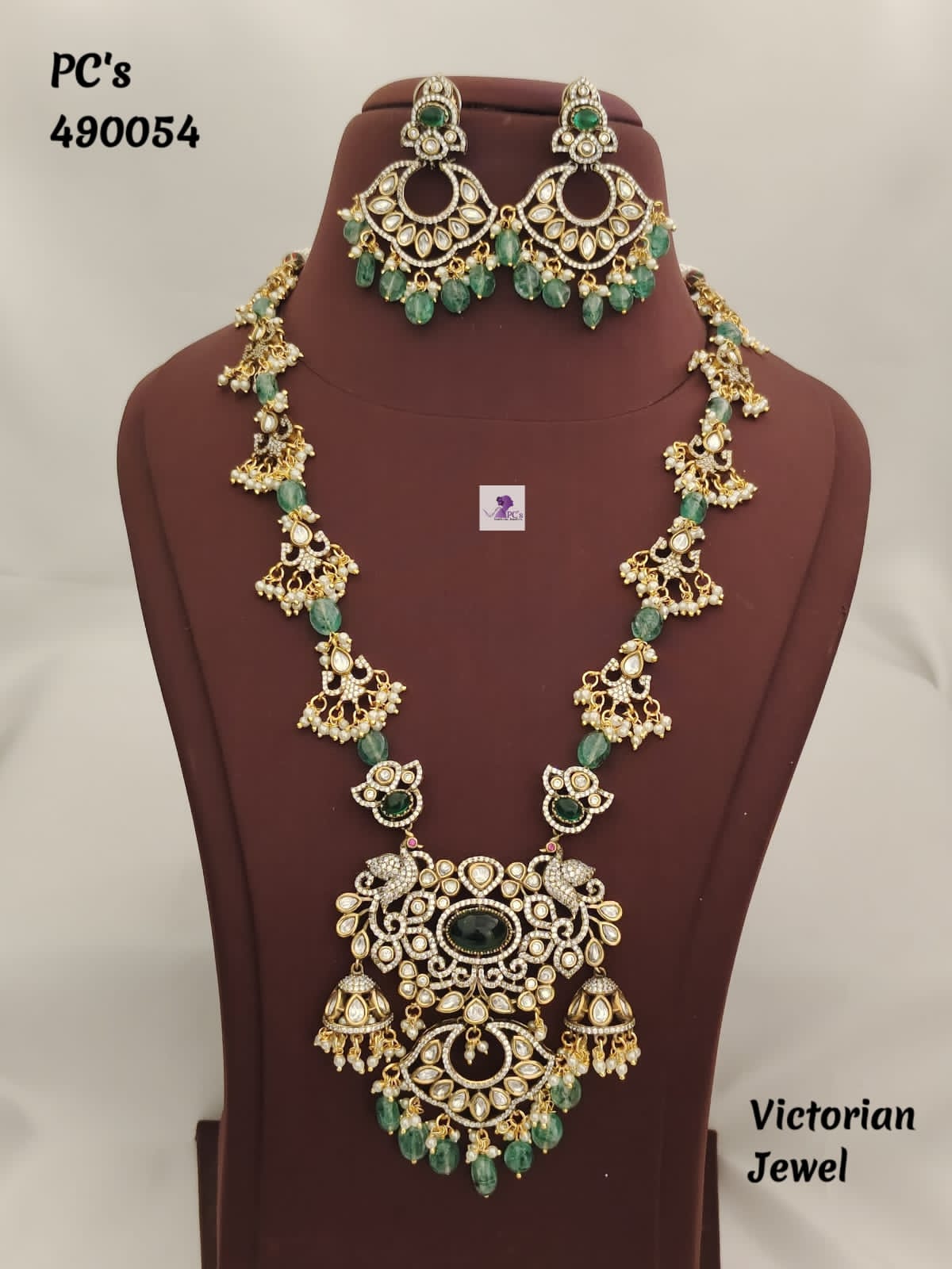 Show details for Victorian necklace with earrings Picture of Victorian necklace with earrings