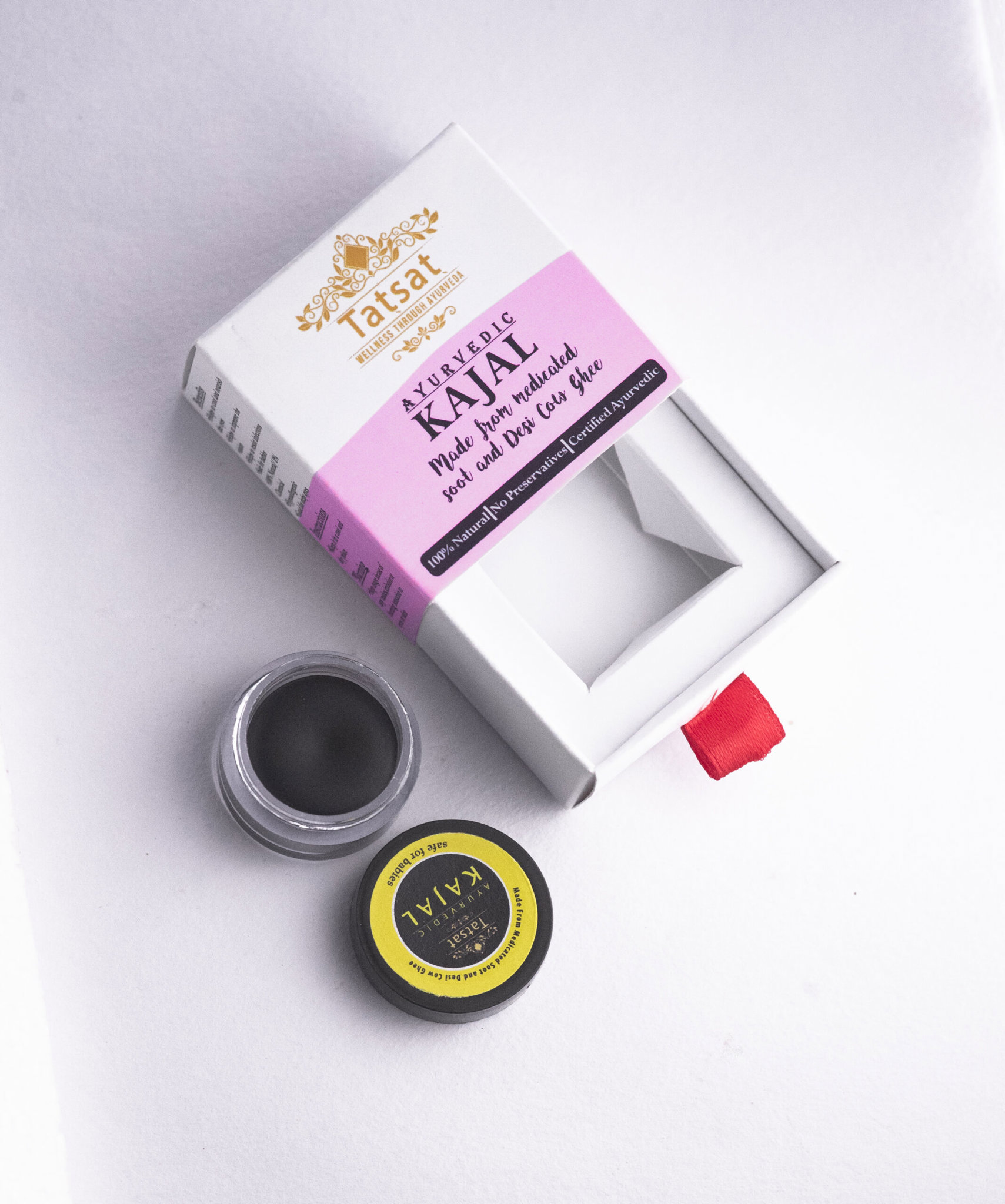 Show details for Tatsat Ayurvedic baby kajal with medicated soot & Desi cow ghee-3gm Picture of Tatsat Ayurvedic baby kajal with medicated soot & Desi cow ghee-3gm