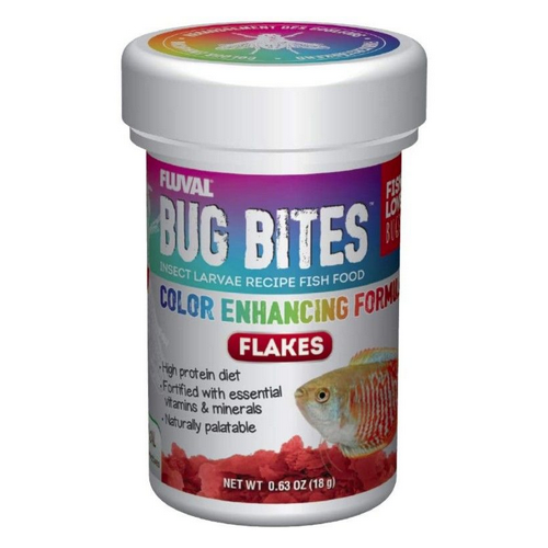 Picture of Fluval Bug Bites Insect Larvae Color Enhancing Fish Flake - 0.63 oz