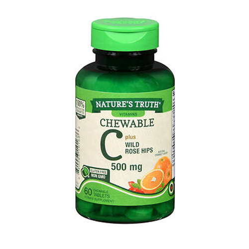 Picture of Nature's Truth Chewable C Plus Wild Rose Hips Tablets Natural Orange Flavor