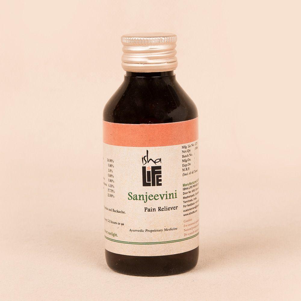 Picture of Isha Life Sanjeevini pain reliever oil. 100% Natural. Highly potent ancient formulation. No mineral oil or preservatives - (100ml)