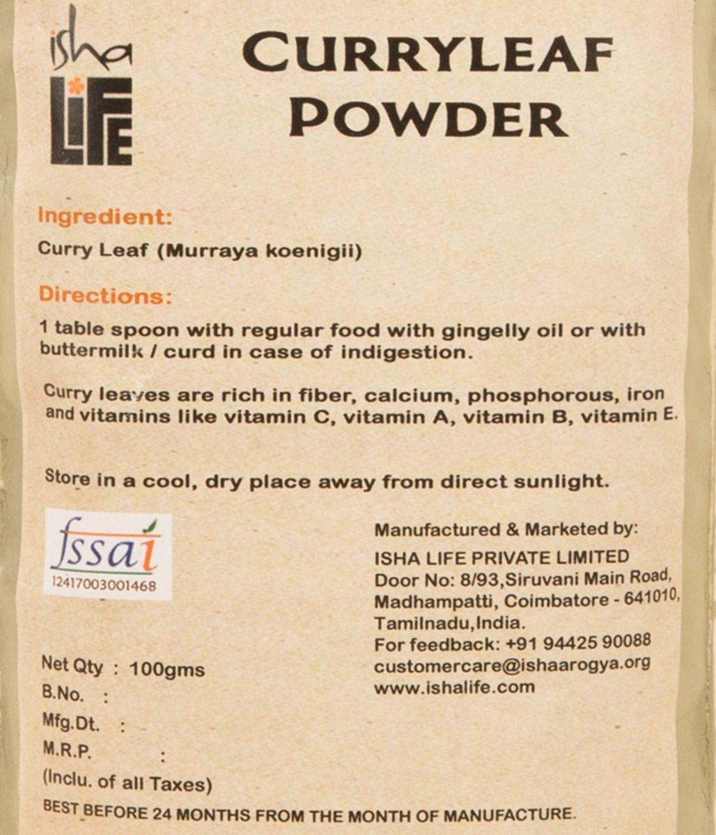 Picture of Isha Life Curry Leaf Powder,100 gm
