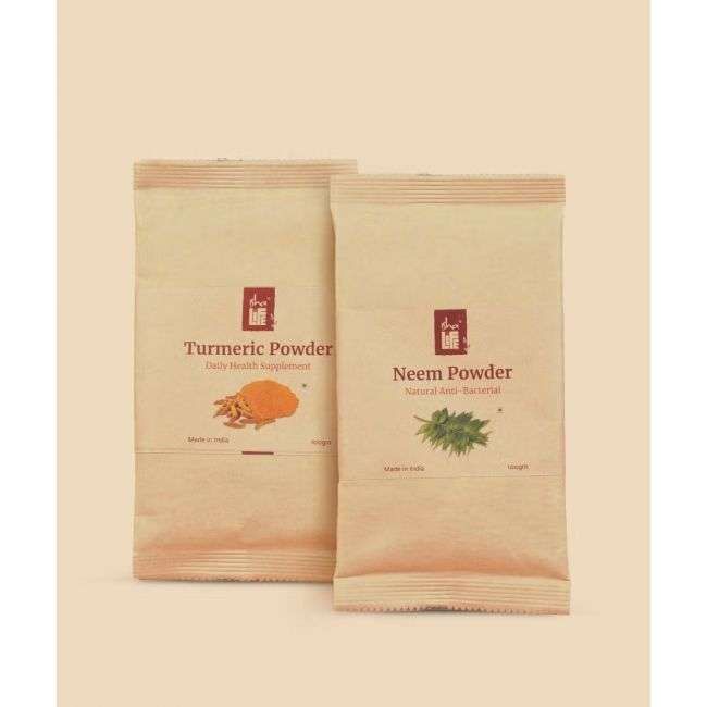 Show details for Isha Life Neem & Turmeric Powder Combo Pack - 100 gm+100 gm Picture of Isha Life Neem & Turmeric Powder Combo Pack - 100 gm+100 gm