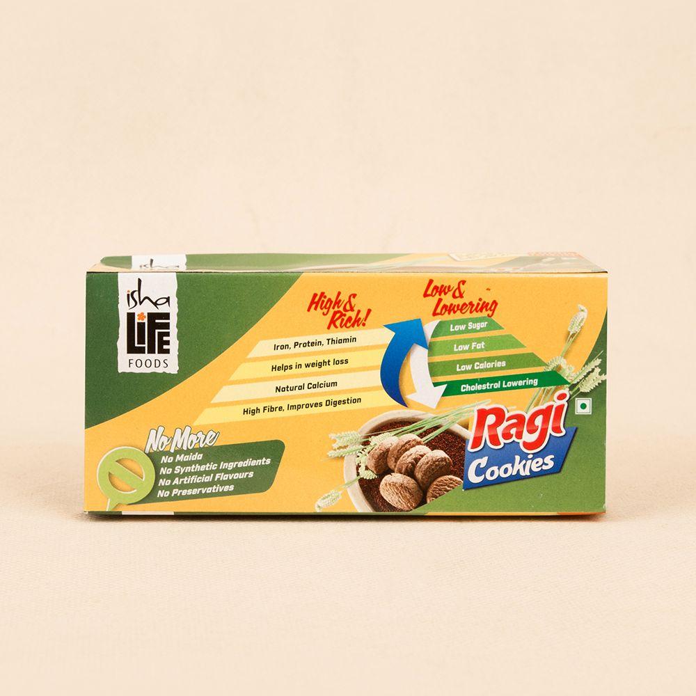 Picture of Isha Life Ragi Cookies, 100 gm. No Maida. Preservative Free. Finger Millet Cookies. Healthy Snack