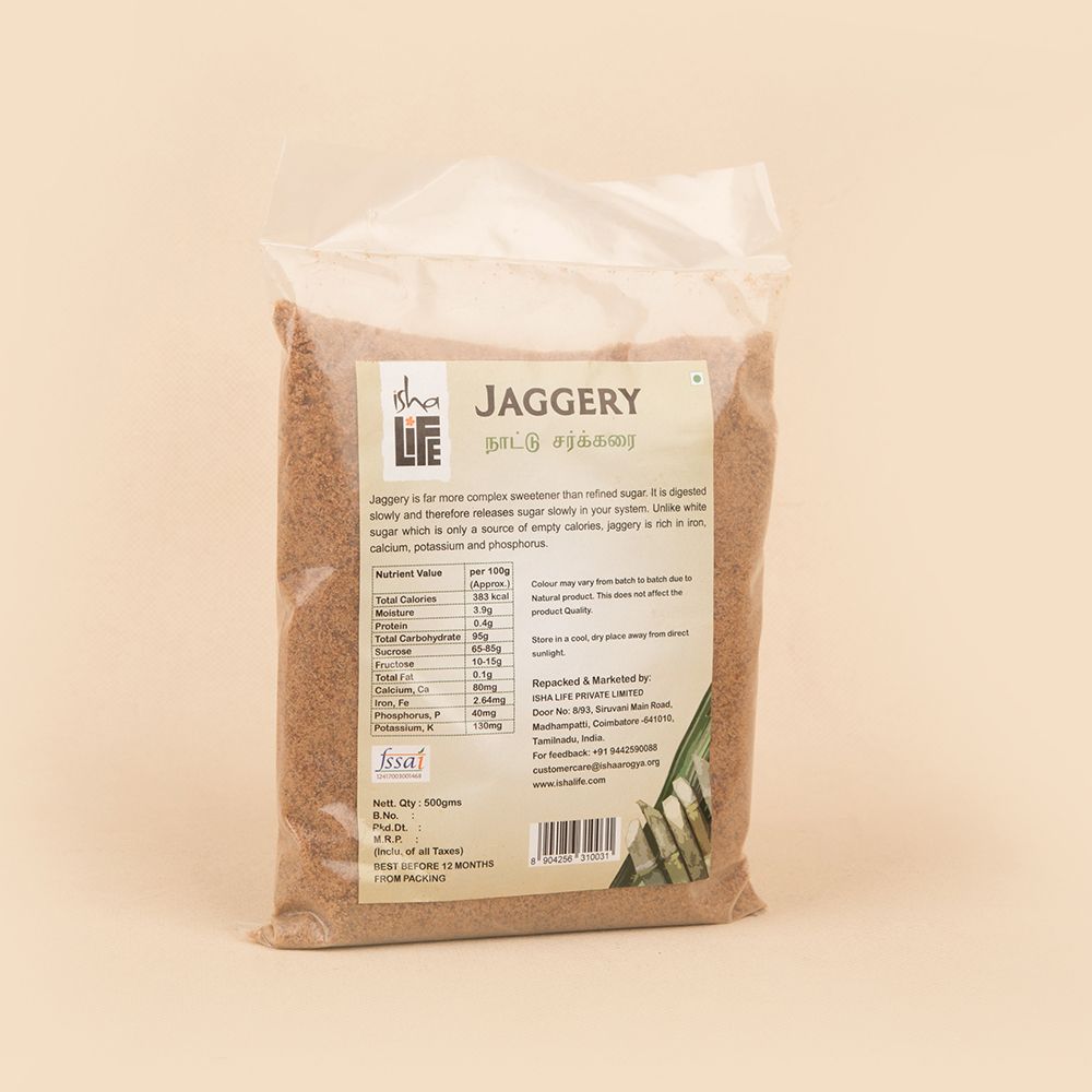 Picture of Isha Life Pure and natural Jaggery. Great alternative to white sugar. Chemical free. High in nutrition (500gm)