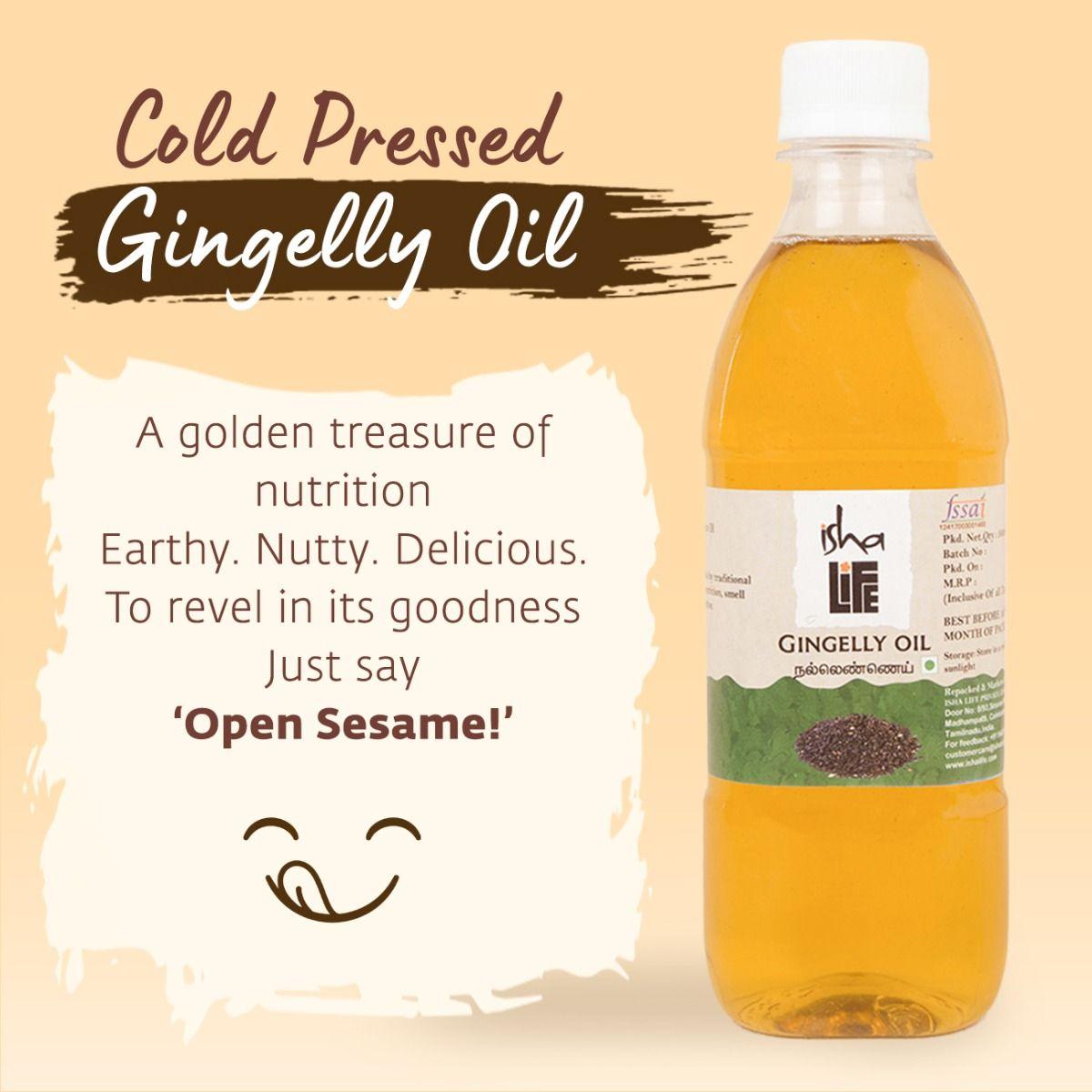 Picture of Isha Life Cold pressed gingelly oil. Pure sesame oil (1 Litre)