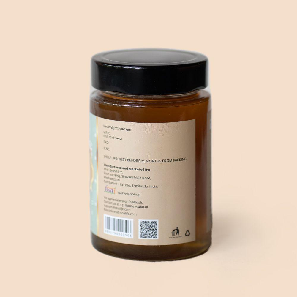 Picture of Isha Life Natural Kashmir Honey (500 gm). Processed and filtered. Sourced from Kashmir Valley.