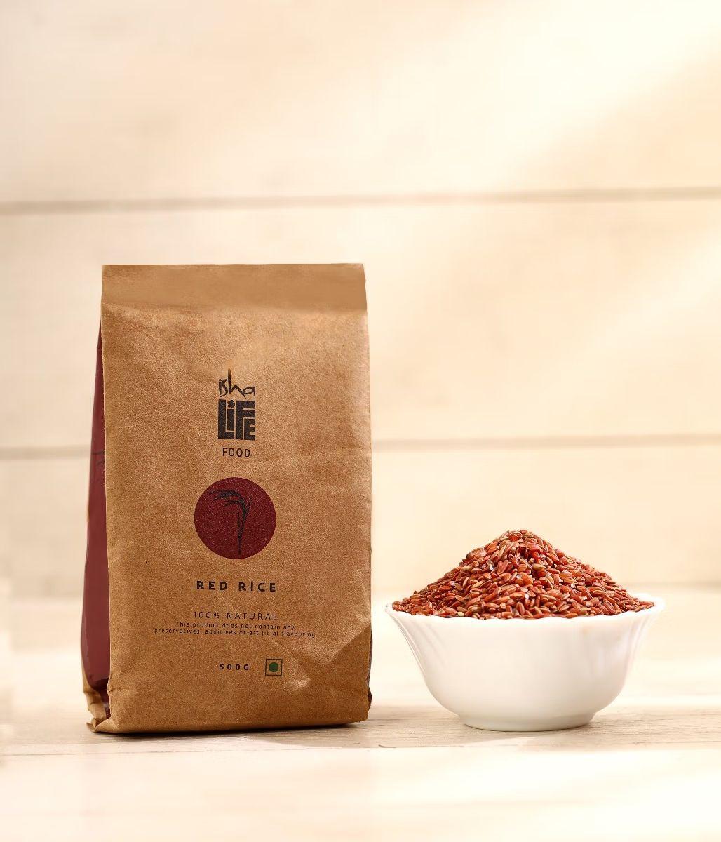 Show details for Isha Life Red Rice, 500 gm Picture of Isha Life Red Rice, 500 gm