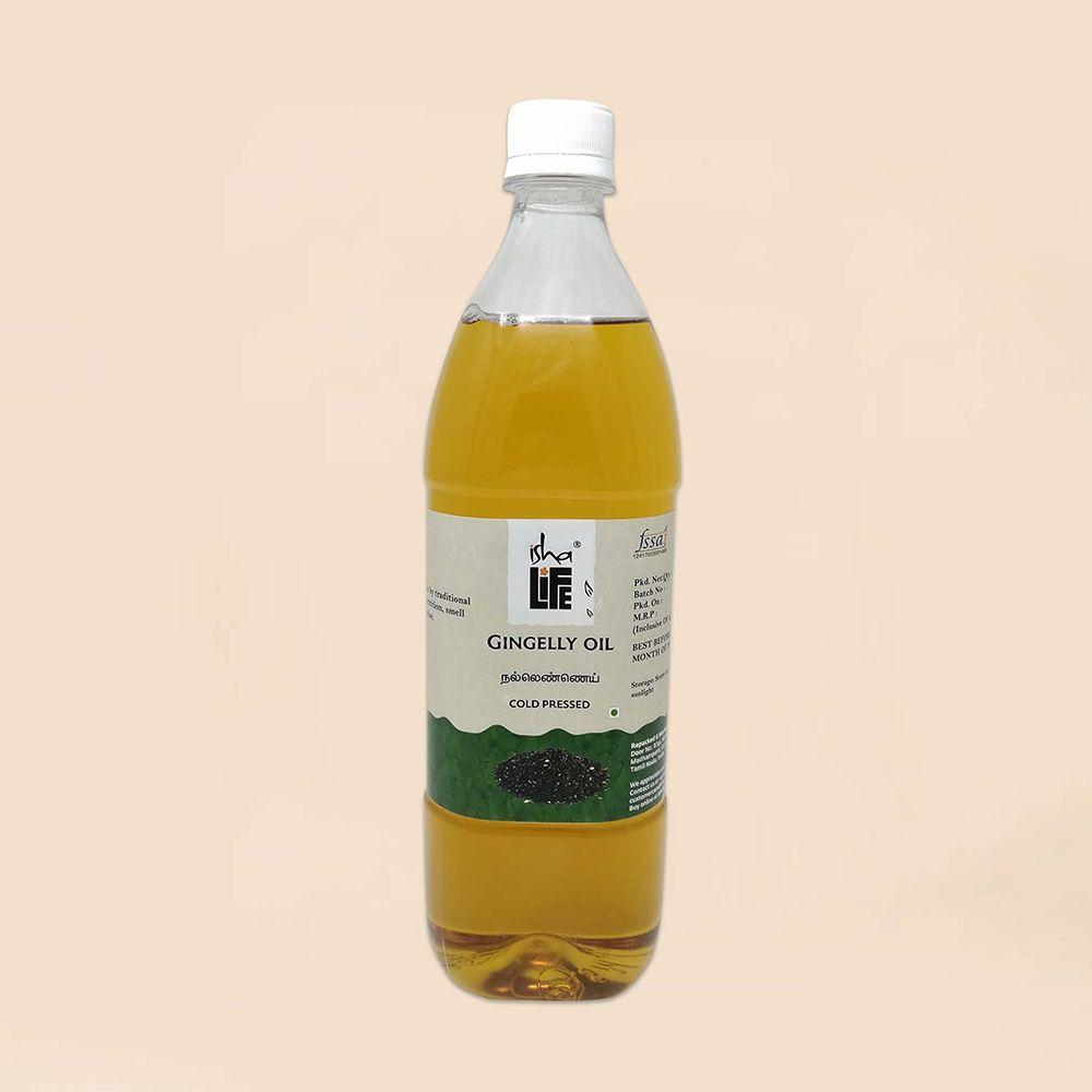 Picture of Isha Life Cold pressed gingelly oil. Pure sesame oil (500 ml)