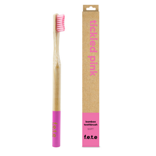 Picture of Bamboo Toothbrush Tickled Pink Soft  1 Count