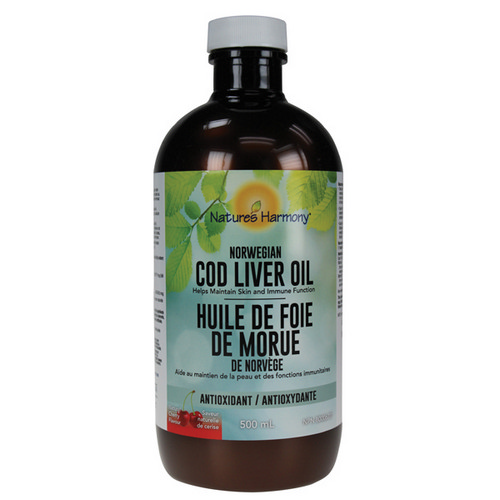 Picture of Cod Liver Oil Cherry Norwegian  500 Ml