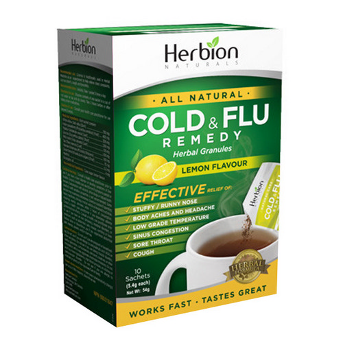 Picture of Herbion Cold & Flu Lemon Flavour  10 Count