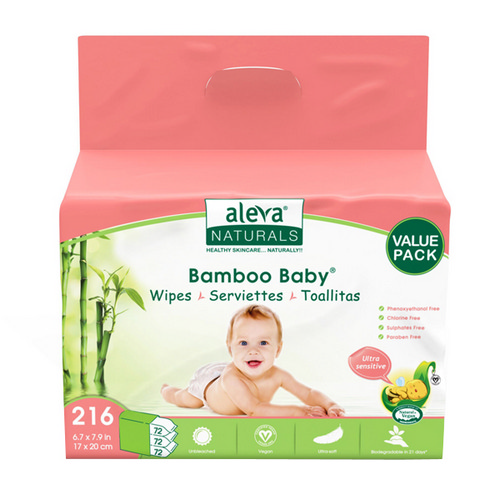 Picture of Bamboo Baby Sensitive Wipes  3 Count
