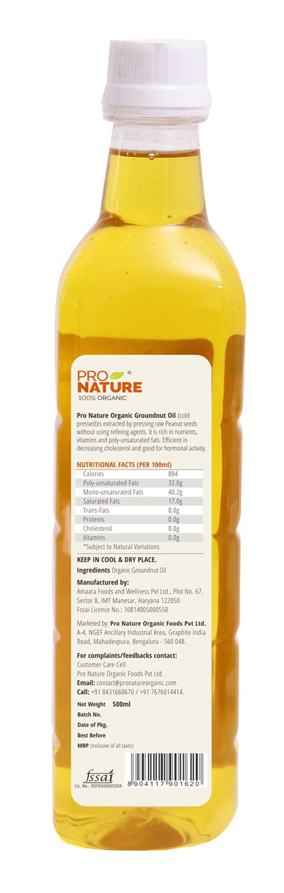 Picture of Pro Nature 100% Organic Groundnut Oil 500 ml