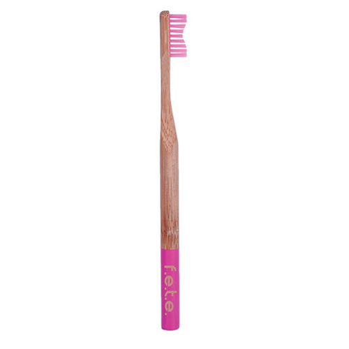 Picture of Bamboo Toothbrush Funky Fuchsia  1 Count