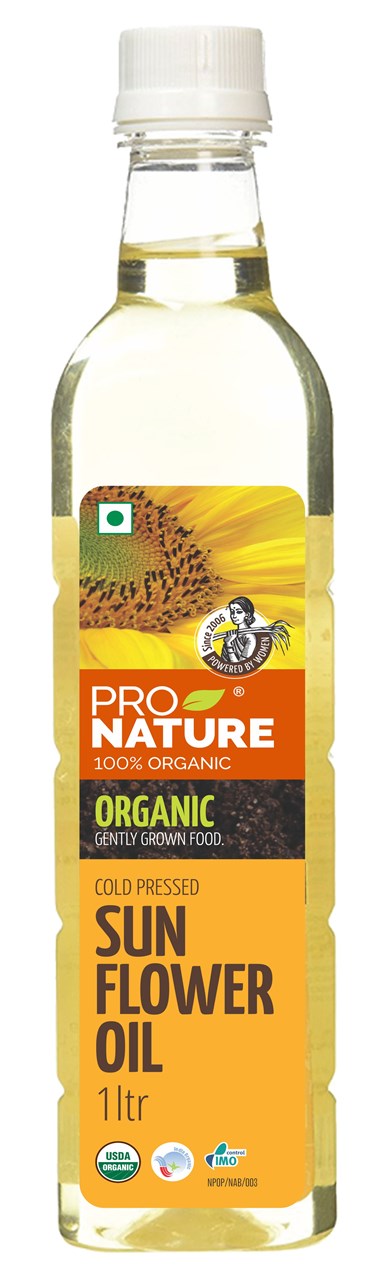 Picture of Pro Nature 100% Organic Sunflower Oil 1 litre