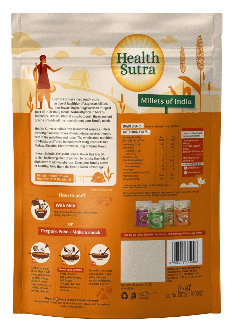 Picture of Health Sutra Jowar Flakes 250GRMS