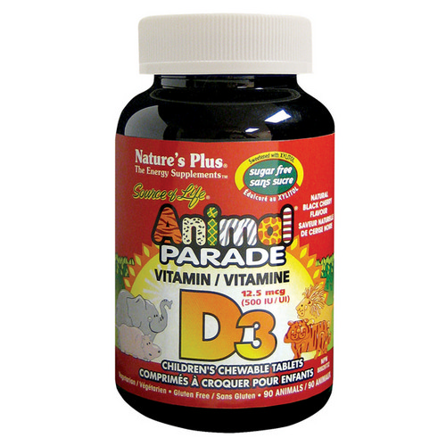 Picture of Animal Parade Sugar Free Vitamin D3 Black Cherry  90 Count