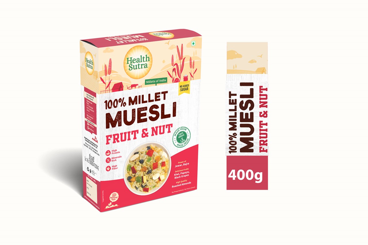 Show details for 100% Millet Muesli Fruit & Nut 400grms Picture of 100% Millet Muesli Fruit & Nut 400grms