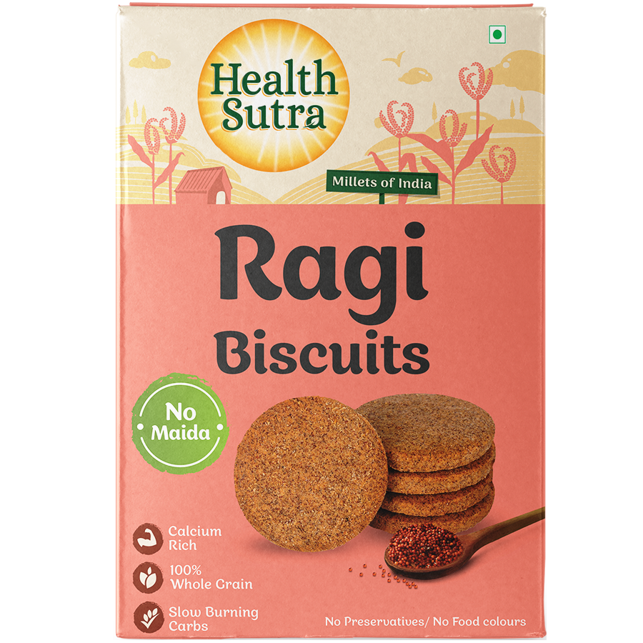 Show details for Health Sutra Ragi Biscuits - 100 GRMS Picture of Health Sutra Ragi Biscuits - 100 GRMS
